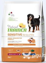 Sausas šunų maistas Natural Trainer Sensitive No Gluten Salmon, 3 kg