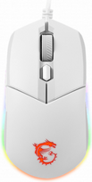 bluetooth pele - MSI Clutch GM11 Optical, RGB LED light, White, Gaming Mouse, 1000 Hz - 1 nuotrauka