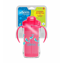 puodelis su siaudeliu - Dr.Browns TC01201 gertuvė dvigubomis sienelėmis su šiaudeliu 300ml - 2 nuotrauka