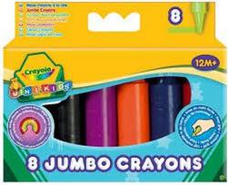 crayola minikids - CRAYOLA MINIKIDS Didelės kreidelės, 8 vnt. - 1 nuotrauka