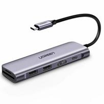 hdmi type c laidas - UGREEN CM195 Hub adapteris 6 in 1 USB-C- 2x USB 3.0 HDMI SD/Micro SD 100W - 1 nuotrauka