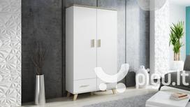spinta balta drabuziu - Cama Meble Lotta Wardrobe White/Sonoma Oak - 2 nuotrauka
