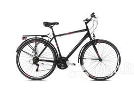 Miesto dviratis Capriolo Tour Sunrise M 28", juodas/raudonas