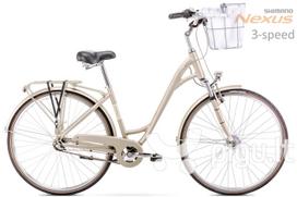 Miesto dviratis Romet Art Deco Classic 28" Alu 2022, geltonas