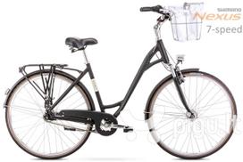Miesto dviratis Romet Art Deco Lux 28" Alu 2022, juodas