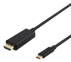 Pirkti DELTACO USB-C – HDMI 4K UHD, paauksuotas, 0,5 m, juodas / 00140018 - Photo 1