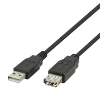 ilgintuvas 1m - DELTACO USB ilgintuvas, USB-A kištukas - USB-A lizdas, 1m juodas / 00140004 - 1 nuotrauka