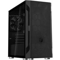 korpusas silverstone - Silverstone Fara H1M-G Black (Juodas) - 1 nuotrauka