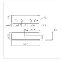Vogels PFA 9126 Bracket kit for PFB 34xx, Silver