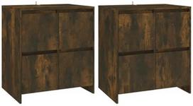 Spintelė VLX Chipboard Smoked 3098094, ruda/ąžuolo, 41 cm x 70 cm x 75 cm