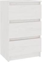 Naktinis staliukas VLX Bedside Cabinet, baltas, 29.5 x 40 x 64 cm