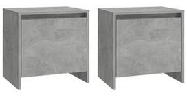 Naktinis staliukas VLX Chipboard 809872, pilkas, 45 x 34 x 44.5 cm