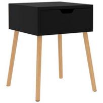 Naktinis staliukas VLX Bedside Cabinet, juodas, 40 x 40 x 56 cm