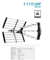 tv star -  eSTAR T-1115 UHF Triplex LTE Juoda - 2 nuotrauka