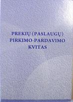 paslaugyte - Prekių, paslaugų pirkimo-pardavimo kvitas A6/50 x 2 sl. - 1 nuotrauka