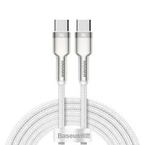 5a usb c laidas - Baseus CATJK-D02 Cafule 100W 5A USB-C to USB-C White - 1 nuotrauka