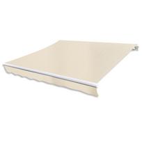 stogine tento - Tentas, uždanga nuo saulės, kreminės spalvos brezentas, 3 x 2,5 m - 1 nuotrauka