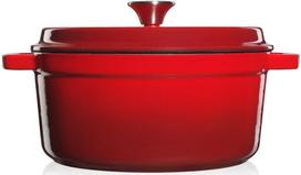 grandfeu puodas - Puodas su dangčiu Kamado Bono Grandfeu Cast Iron 4.7l, raudonas - 2 nuotrauka