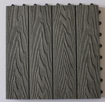 wpc plyteles - WPC terasų plytelė, 30x30x2.2 cm, pilka - 2 nuotrauka