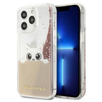 telefono deklas karl lagerfeld - Karl Lagerfeld "KLHCP13LPABGNU PEEK A BOO Liquid Glitter Case iPhone 13 Pro" Pink - 2 nuotrauka
