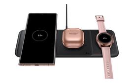belaidis ikroviklis - Samsung P6300TBEGEU Wireless Charger Trio, juodas - 6 nuotrauka