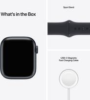 apple watch 7 series gps - Apple Watch Series 7 GPS, 41mm Midnight Aluminium Case with Midnight Sport Band (Juodas) - 10 nuotrauka