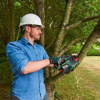 bosch akumuliatoriai pakrovejai - Grandininis pjūklas Bosch Universal Chain; 18 V; 20 cm juosta (be akumuliatoriaus ir pakrovėjo) - 3 nuotrauka
