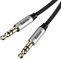 3.5 mm to 3.5 mm kabelis - Baseus Yiven Aux Jack 3.5mm To 3.5mm Stereo Audio 1.5m Cable Silver/Black - 1 nuotrauka