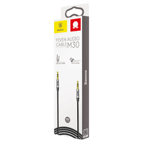 3.5 mm to 3.5 mm kabelis - Baseus Yiven Aux Jack 3.5mm To 3.5mm Stereo Audio 1.5m Cable Silver/Black - 2 nuotrauka
