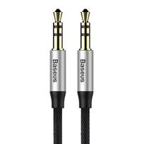 3.5 mm to 3.5 mm kabelis - Baseus Yiven Aux Jack 3.5mm To 3.5mm Stereo Audio 1.5m Cable Silver/Black - 4 nuotrauka
