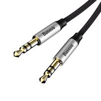 3.5 mm to 3.5 mm kabelis - Baseus Yiven Aux Jack 3.5mm To 3.5mm Stereo Audio 1.5m Cable Silver/Black - 6 nuotrauka