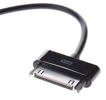 30 pin usb laidas - Įkroviklis Techly USB Cable for Samsung Galaxy Tab Black 1.2m - 2 nuotrauka