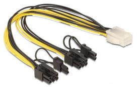 pci express kabelis - Delock PCI Express Power Cable 6pin / 2 x 8pin 0.3m - 2 nuotrauka