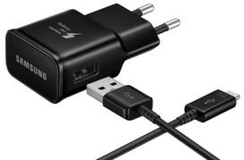 Samsung USB Plug Fast Charger + Type-C Data Cable Black