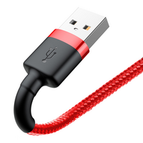 pakrovejas lightning - Baseus CALKLF-B09 Cafule Lightning 2.4A 1m Red - 7 nuotrauka