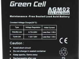 akumuliatorius 6v - Green Cell AGM02 - 5 nuotrauka
