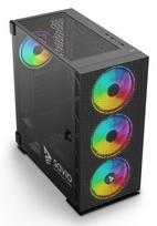 mesh korpusai - Savio Raptor X1 ARGB Black (Juodas) - 3 nuotrauka
