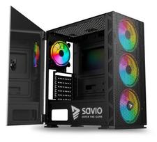 mesh korpusai - Savio Raptor X1 ARGB Black (Juodas) - 5 nuotrauka