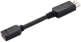 displayport hdmi adapteri - Assmann Adapter Cable Displayport / HDMI Black 0.15m - 3 nuotrauka