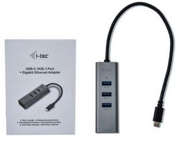 lan sakotuvas - I-TEC USB-C Metal HUB 3 Port Giga Lan | C31METALG3HUB - 4 nuotrauka