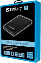 sata to usb - Sandberg 133-89 USB 3.0 to Sata Box 2.5 - 2 nuotrauka