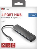 usb c ilgintuvas - Trust Halyx Aluminium USB-C to 4-Port USB-A 3.2 Hub - 7 nuotrauka