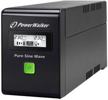 sw 800 - UPS Power Walker Line-Interactive 800VA 2x PL 230V, PURE SINE, RJ11/RJ45,USB,LCD - 1 nuotrauka