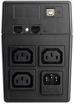 sw 800 - UPS Power Walker Line-Interactive 800VA 3x IEC C13, PURE SINE, RJ11/RJ45,USB,LCD - 4 nuotrauka