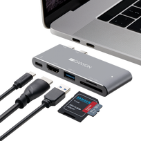 thunderbolt 5 docks - Canyon Thunderbolt 3 Docking Station 5-in-1 CNS-TDS05DG - 7 nuotrauka