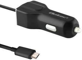Qoltec Micro USB Car Charger Black