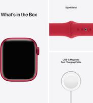apple watch 7 series gps - Apple Watch Series 7 GPS, 41mm Red Aluminium Case with Red Sport Band (Raudonas) - 10 nuotrauka