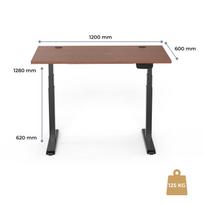 up thor - Up Up KD-57021PT/ D32-60M (1200 x 750 x 25 mm) Dark Walnut / Black Frame - 4 nuotrauka