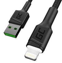led 120cm - Green Cell Ray LED Backlight USB To Apple Lightning Cable 1.2m Black - 2 nuotrauka