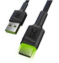 type c to type c laidas 2m - Green Cell USB To USB Type-C Cable 1.2m Black - 1 nuotrauka